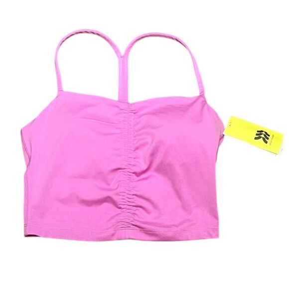 All In Motion Orchid Purple Ruched Crop Top, Size XS, NWT - Picture 1 of 8